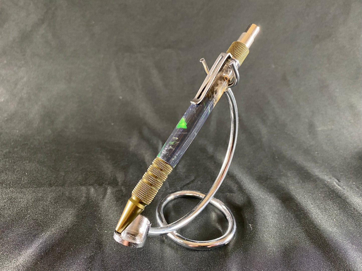 Seahawks Home Team Colors Buckeye Burl Brass Pen Duraclick