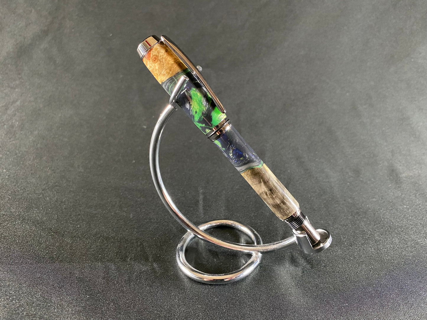 Seahawks Team Blue Green Navigator Buckeye Burl Custom Rollerball Pen