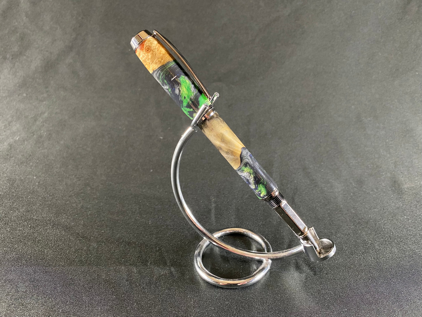 Seahawks Team Blue Green Navigator Buckeye Burl Custom Rollerball Pen
